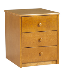 Shaker Pedestal\/Nightstand w\/Three Equal Drawers